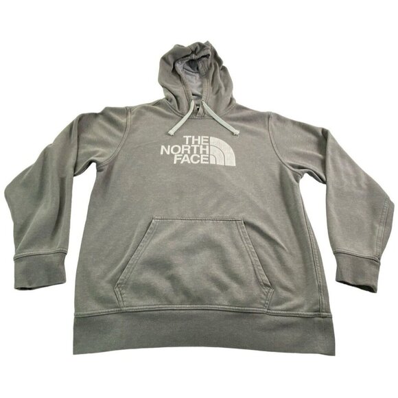 THE NORTH FACE Pullover Half Dome Hoodie Long Sleeve Men Gray L 77-27 - Picture 1 of 14